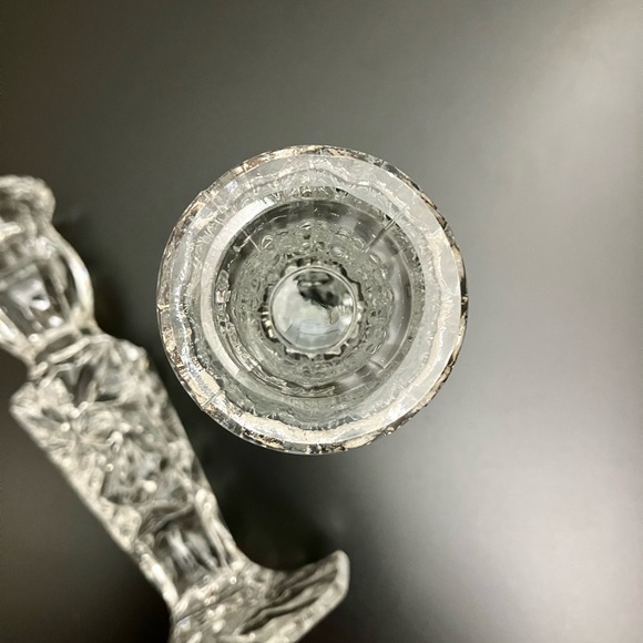 The Irena Collection 24% Lead Cut Crystal Candle Sticks Made in Poland Set of 2 - Picture 4 of 10